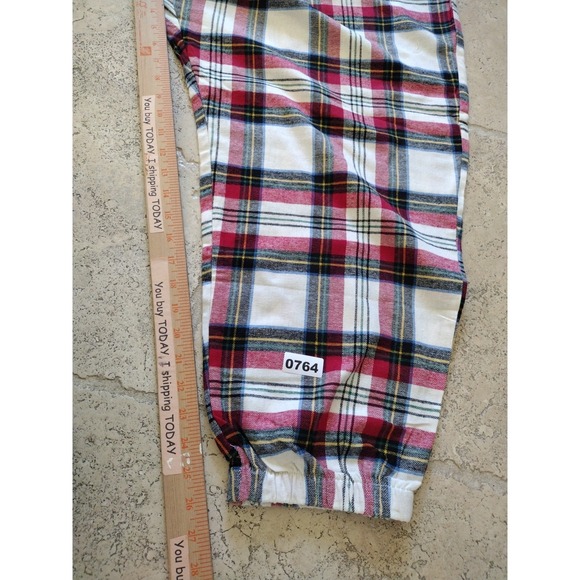 Old Navy Pajama Joggers Women's Plus 3X Red White High-Waisted Flannel Plaid - Picture 7 of 9